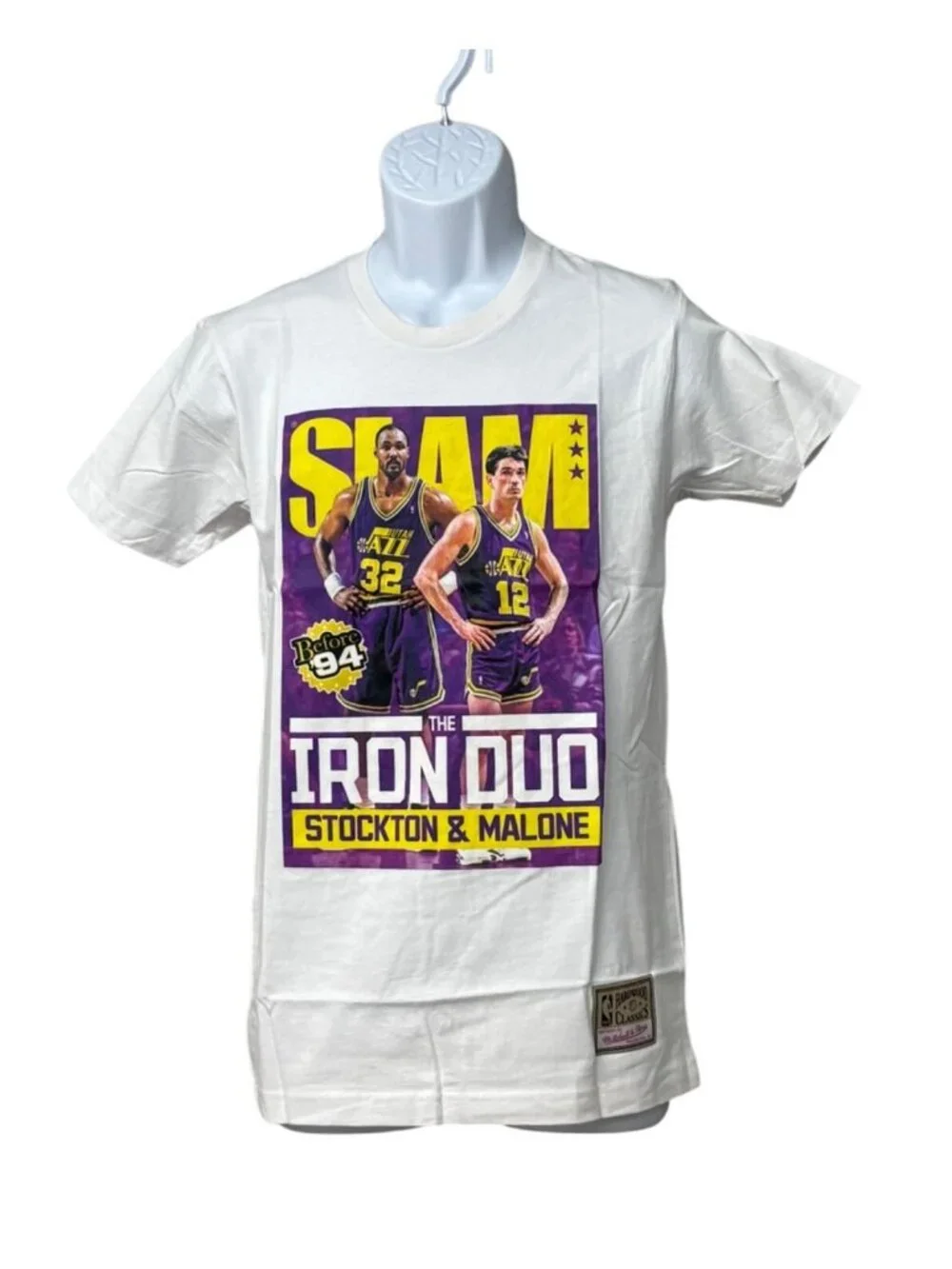 Mitchell & Ness Men's NBA Slam Iron Duo Tee Jazz Multi, Utah Jazz, Sz. S